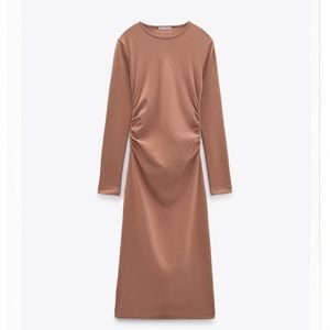 Zara Gathered midi dress
